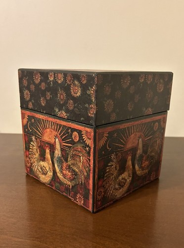 (5) Bob’s Boxes Rise and Shine Square Decorative Rooster Stackable Nesting Boxes - Picture 13 of 24