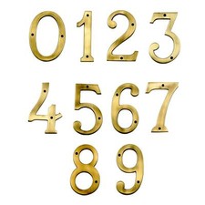 6" Large Size Door Numbers Heavy Antique Brass Numbering Front Door Number