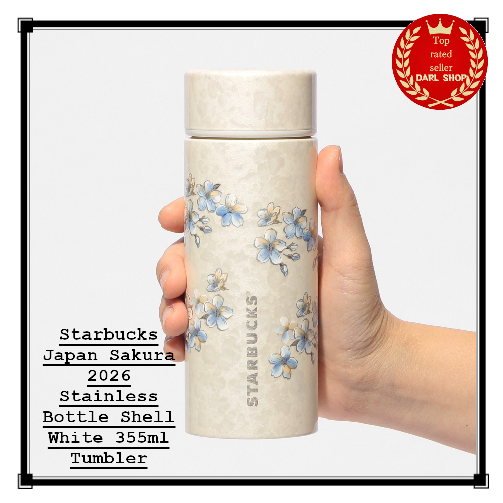 Starbucks Japan Sakura 2026 Stainless Bottle Shell White 355ml