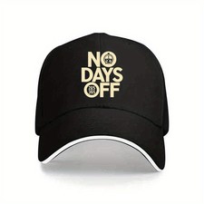 Adjustable,printed vintage sandwich baseball cap No Days Off Unisex sun hat,ligh