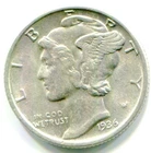 1936 Silver Mercury Dime !! Full Clear Fasces ! Higher Grade !!