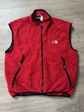 The North Face Red Fleece Gilet Vest Mens Size Large Full Zip