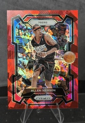 2023-24 Panini Prizm - Red Ice Prizm #184 Allen Iverson