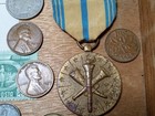 Junk Drawer  Vintage 1929 Lincoln  Sterling  Military Medal Post Card Coins  — photo 8