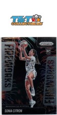 Sonia Citron 2025 Panini Prizm WNBA Freworks #15 Washington Mystics RC