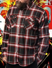 DIXXON Flannel Iron Maiden 50th Anniversary Est 1975 Trooper Sz L New In Hand