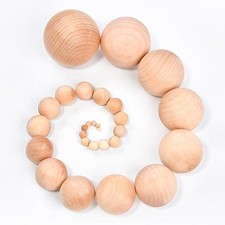 Natural Wooden Craft Balls Wood Solid Ball Spheres DIY Supplies Diameter 6-90 mm