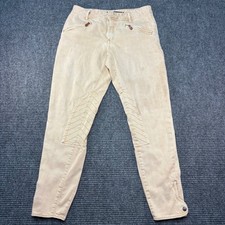 Ralph Lauren Sport Women Tan Equestrian Skinny Pants Knee Patch Size 28