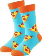Boys Socks 6-8 Years Old Crazy for Kids Silly Years, 1pair-pizza