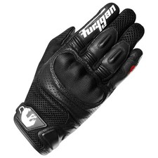 Image of Furygan TD12 Evo Summer Vented Leather Motorcycle Motorbike Glove - Black