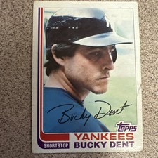 Bucky Dent New York Yankees 1982 Topps Baseball Card #240
