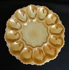 Vintage Anchor Hocking "Peach Luster" Deviled Egg or Oyster Plate