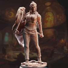Female Orc Fighter Miniature 3D Printed Resin DnD Tavern Bouncer Figure