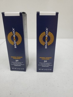 Brush On Block Mineral Powder Sunscreen SPF 30, Translucent 0.12 oz/3.4g 2-pack
