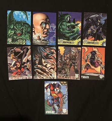 1996 Fleer DC Marvel Amalgam Lot Of 9 Spider Boy Night Spectre Wraith M/NM