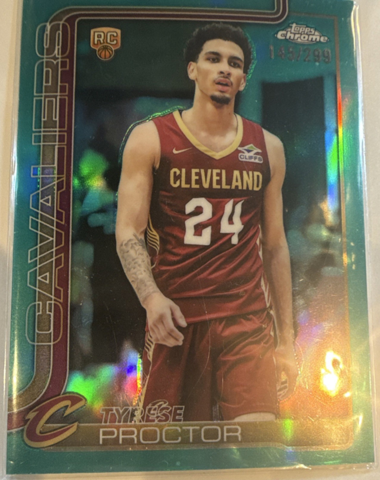 Topps Chrome 2025 Tyrese Proctor Teal Refractor Rookie #300 /299