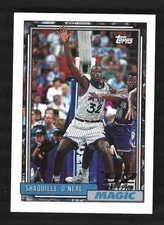 1992-93 Topps Shaquille O'Neal ROOKIE RC #362 Orlando Magic HOF
