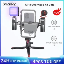 All-in-One Video Kit Mobile Phone Video Rig Vlogging Kits w Tripod Light Mic for