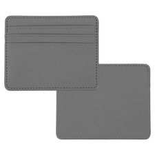 2 Pcs Minimalist Slim Wallet with ID Window for Business Men Women, Gray
