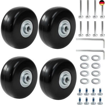 KAIYAYA Kofferrollen Ersatzrollen,4 STK Koffer Rollen Ersatz,50x18mm Gepäck Koffer