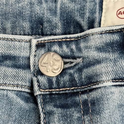 AG DENIM FARRAH BOTA CORTE TIRO ALTO ACAMPANADO RECORTE 16 AÑOS SOFT SHORE 27x28 - Imagen 6 de 11