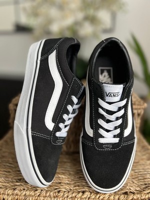 Vans Ward Sneaker in schwarz/weiß Schnürschuhe Sneakes UK 5 EU 38 sehr guter Zustand