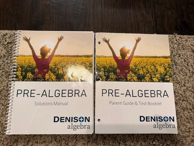 Denison Algebra Pre-Algebra Parent Guide Test Booklet Solutions Manual *READ*