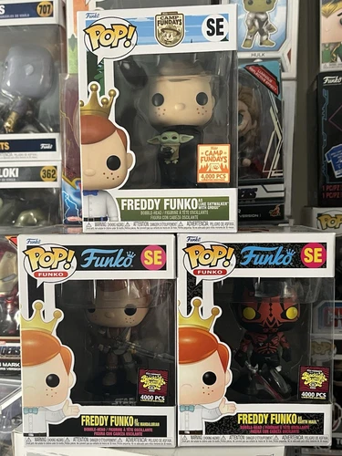 Funko Pop! Star Wars Bundle Freddy Funko As Darth Maul Luke and Mandalorian 