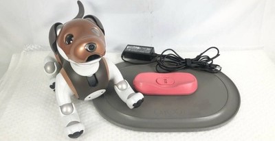 Sony Aibo ERS-1000 Choco Edition Robot Dog Bundle Pink Ball Aibone