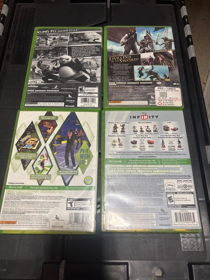 Lote Familia Xbox 360 - Kung Fu Panda, Piratas Caribe, Sims 3, Disney Infinity Foto 2 de 3