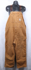 VTG Carhartt Duck canvas Overalls Men's 42x28 TAGGED 44X30 Workwear Brown