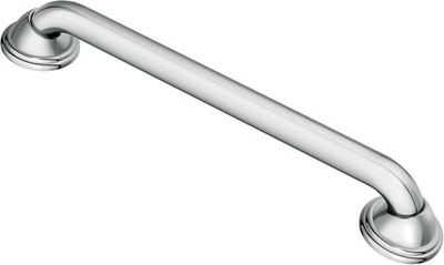 Moen LR8724D2CH Bathroom Safety Single 24'' Designer Grab Bar Chrome