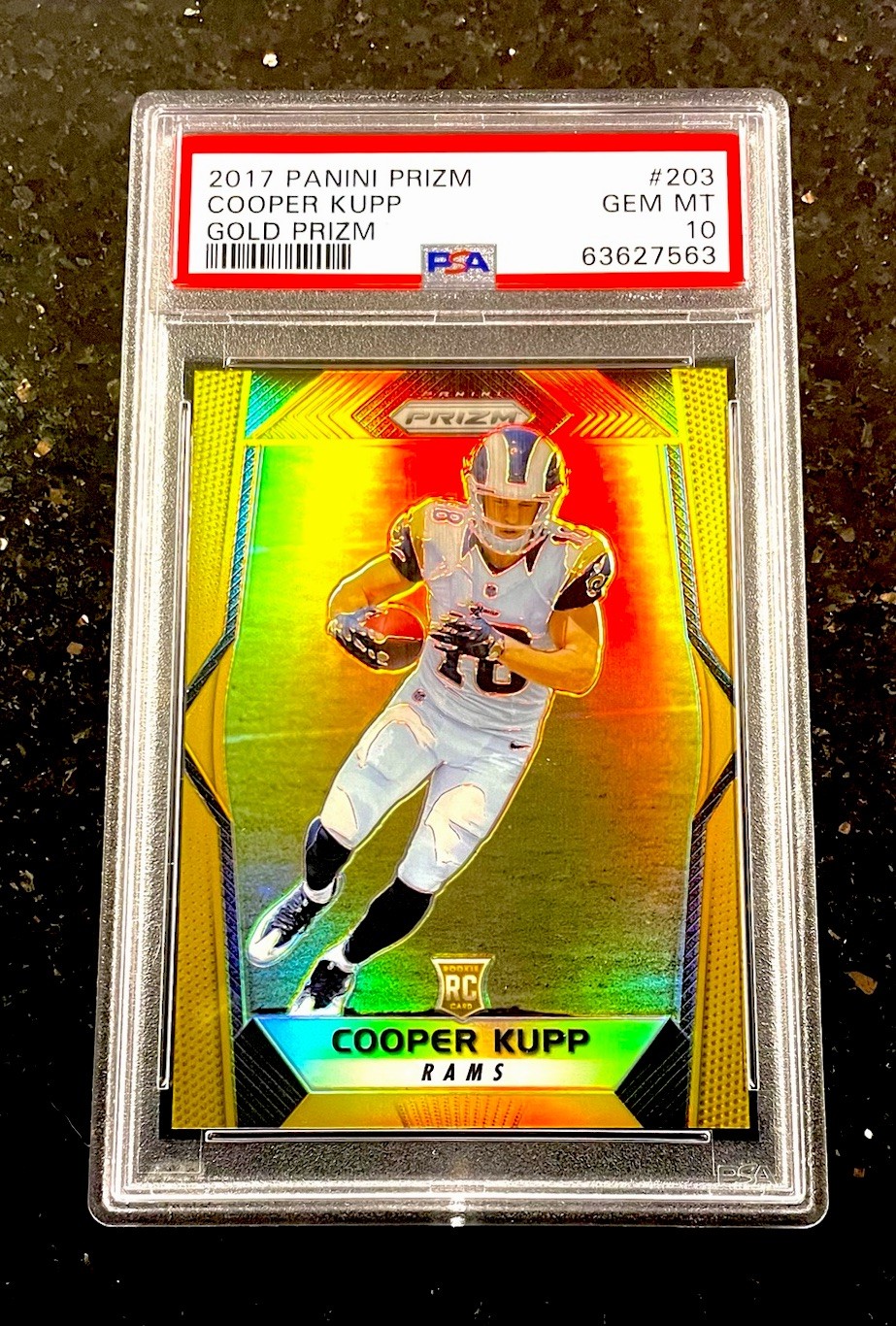 2017 Prizm Cooper Kupp Gold Prizm /10 Rookie Rams Seahawks Super Bowl MVP PSA 10
