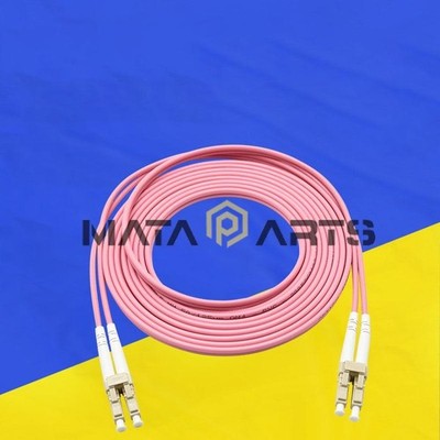 LC UPC to LC UPC Duplex OM4 Multimode 3.0mm Fiber Optic Patch Cord Cable 40M &ex