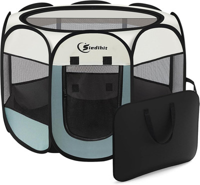 Siedihit Dog Cat Playpen, Puppy Pet Playpen Indoor for Small Dog Crate Tent Cage