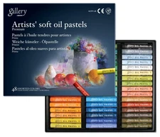 MUNGYO Gallery Artists' Soft Oil Pastels Professional, 48 Assorted Colors, Vi...