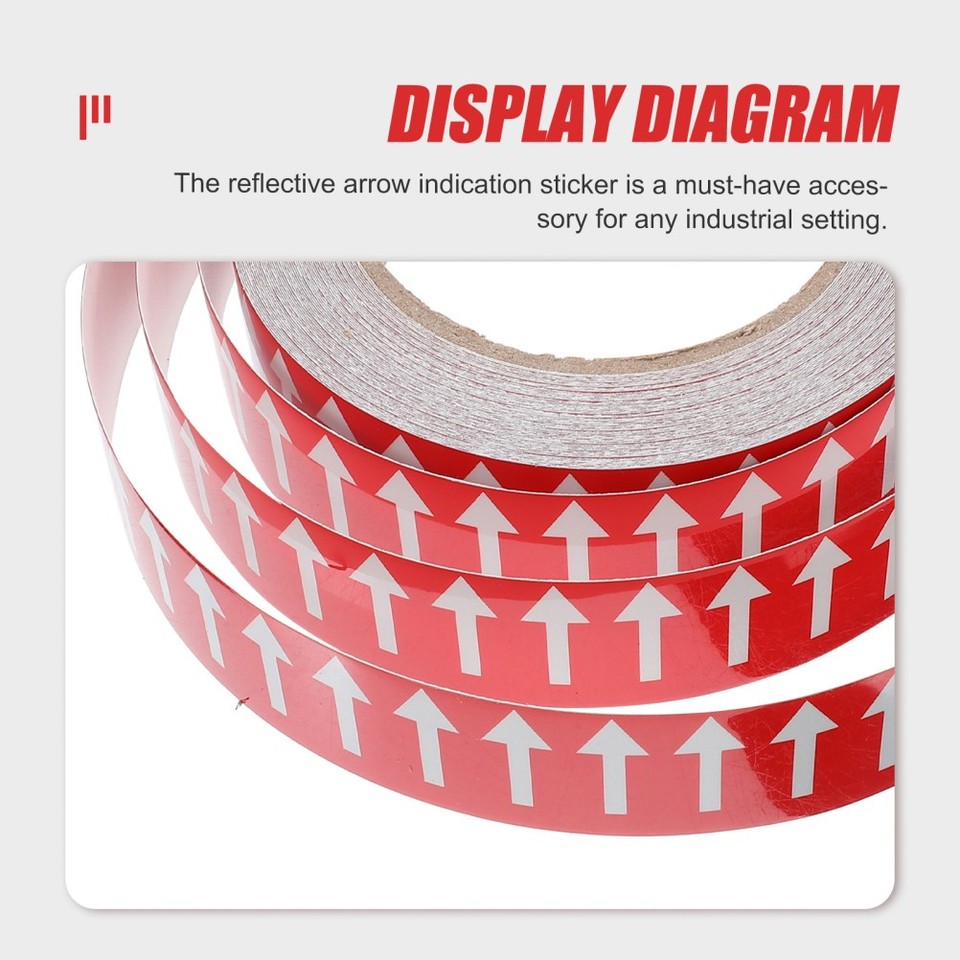 Guide Arrows Sticker Reusable Adhesive Arrow Stickers for Pipe Direction Flow Clear Visual ...