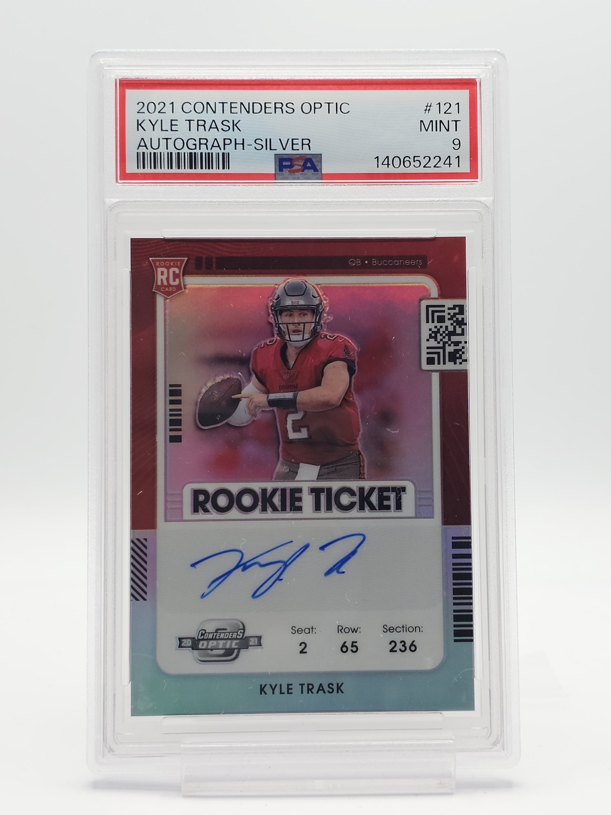 Kyle Trask Panini Contenders Optic #121 Autograph-Silver