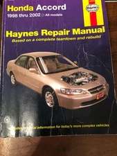 Haynes Honda Accord 1998 thru 2002 Repair Manual 42014