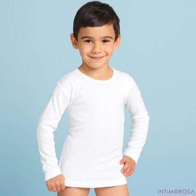 Ellepi Kinder Shirt 650 Langarm warm Baumwolle 3 Stück