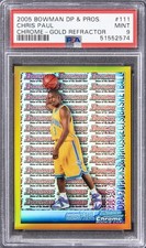 2005 BOWMAN DRAFT & PROSPECTS #111 CHRIS PAUL ROOKIE RC #/50 PSA 9