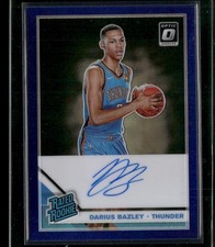 2019-20 Donruss Optic Darius Bazley #156 Rated Rookies Signatures Purple