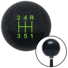 Green Shift Pattern 47n Black Metal Flake Shift Knob W M16x1.5 Insert Shifter