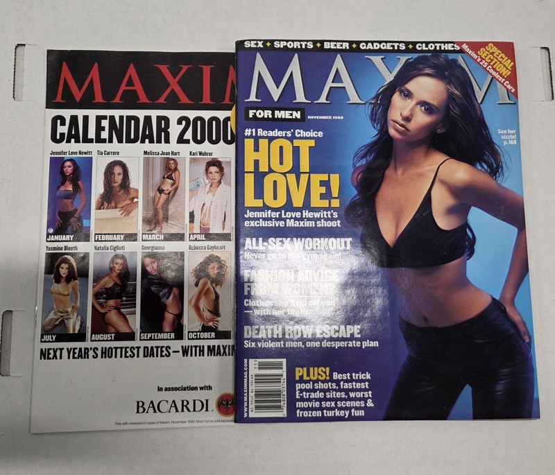 Maxim Magazine Men’s November 1999 Jennifer Love Hewitt Sex Sports Beer Gadgets