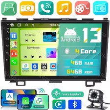 4 64G For 2007-2011 Honda CRV Carplay Android 13 Car Stereo Radio GPS WIFI CAM