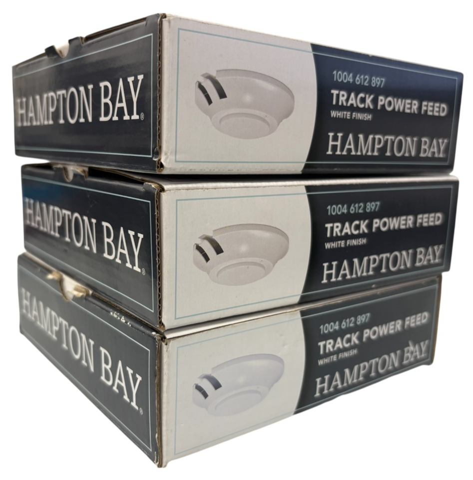 LOT OF 3- HAMPTON BAY Track Power Feed White Finish | eBay