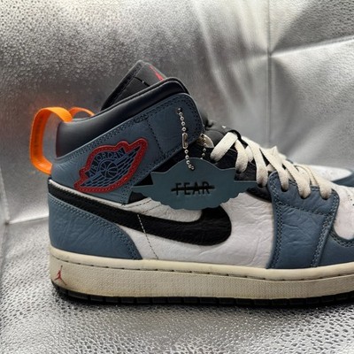 Size 9.5 Nike Air Jordan 1 Mid x Facetasm Fearless White 