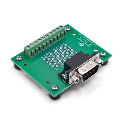 DB9 Male Screw Terminal Breakout Board / Interface Module ST-DB9-M-R-FT
