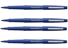 Paper Mate Flair Felt Tip Pens 0.7mm Med Point Blue 4/Pk School Office Art Home