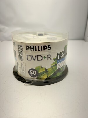 PHILIPS DVD+R 50 Discs 120 Minute 4.7 GB 1-8x Recordable Discs